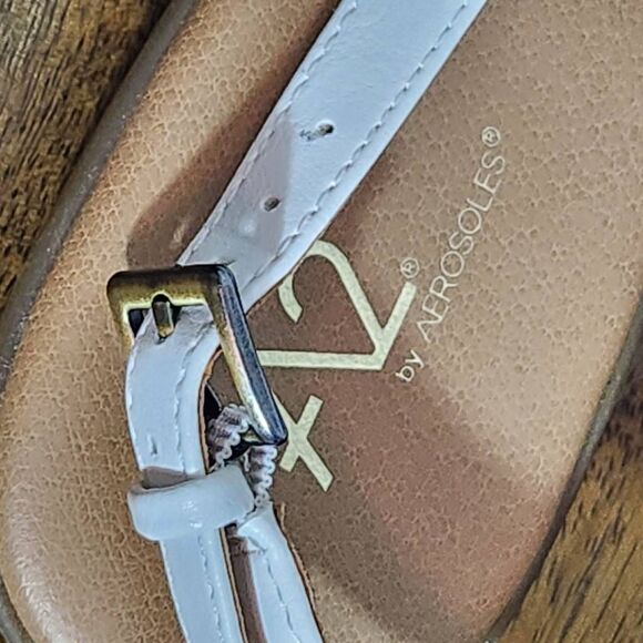 A2 by Aerosoles Tan and White Slingback Sandals NWOT Size 10 Tan Sandals - Picture 5 of 8